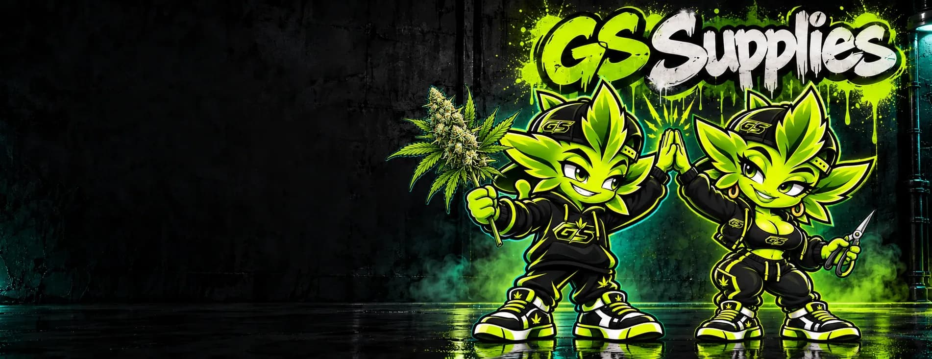 Greeny and jeany hih fiveing